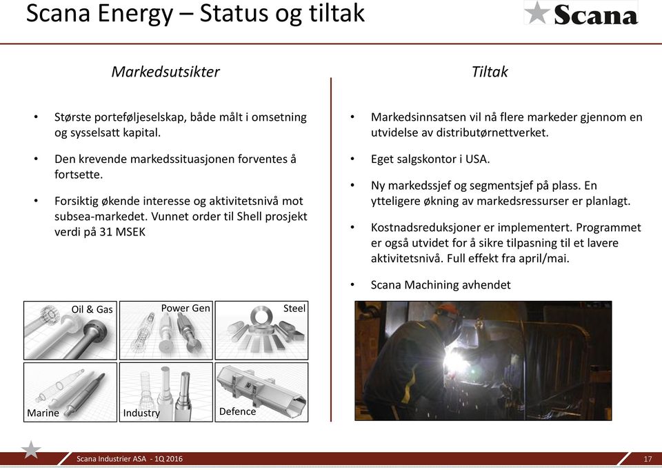 Vunnet order til Shell prosjekt verdi på 31 MSEK Markedsinnsatsen vil nå flere markeder gjennom en utvidelse av distributørnettverket. Eget salgskontor i USA.