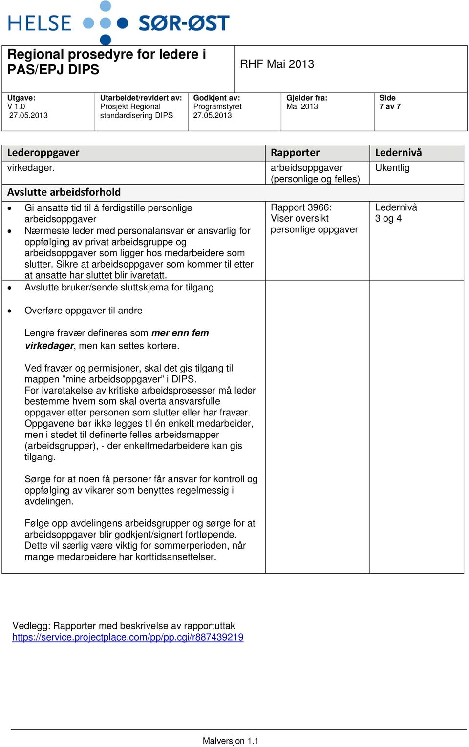 ligger hos medarbeidere som slutter. Sikre at arbeidsoppgaver som kommer til etter at ansatte har sluttet blir ivaretatt.