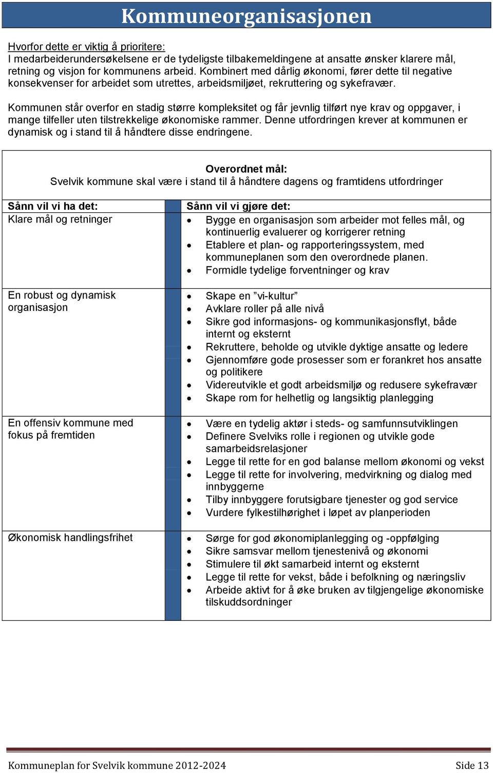 Kommunen står overfor en stadig større kompleksitet og får jevnlig tilført nye krav og oppgaver, i mange tilfeller uten tilstrekkelige økonomiske rammer.