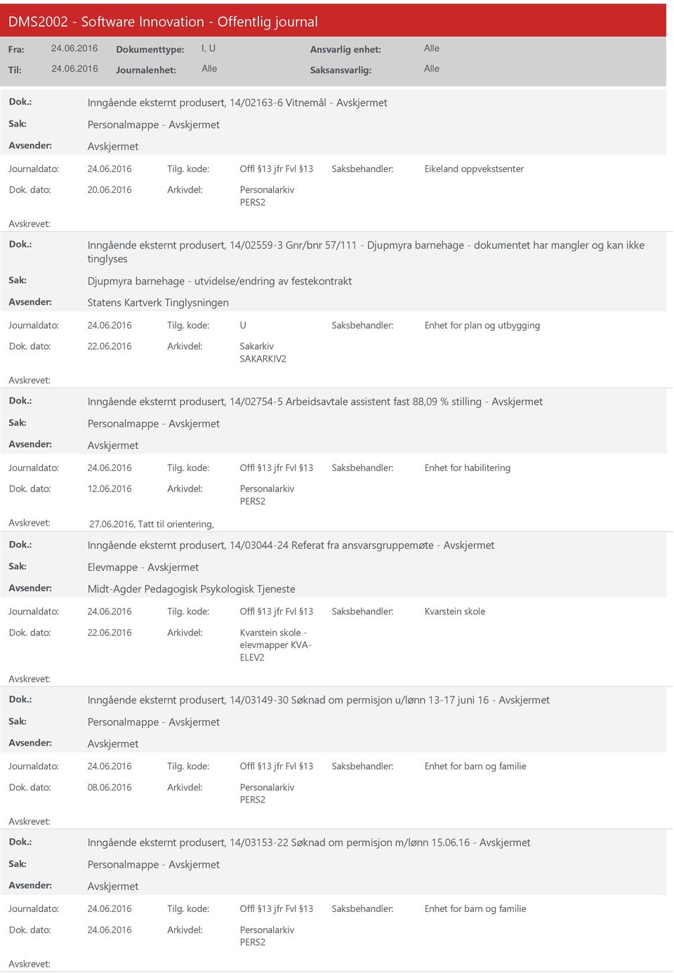 Personalmappe - Enhet for habilitering 12.06.