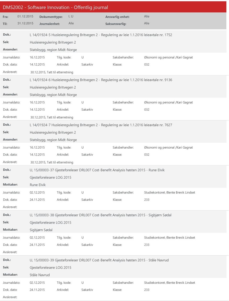 9136 Husleieregulering Britvegen 2 Statsbygg, region Midt-Norge Økonomi og personal /Kari Gagnat Dok. dato: 14.12.