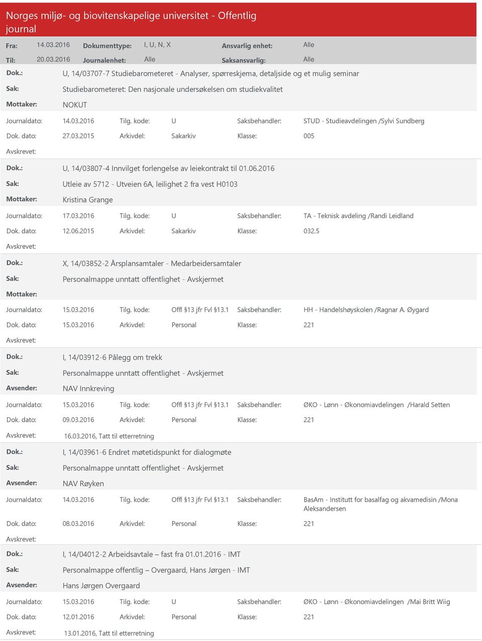 /Sylvi Sundberg Dok. dato: 27.03.2015 Arkivdel: Sakarkiv 005, 14/03807-4 Innvilget forlengelse av leiekontrakt til 01.06.