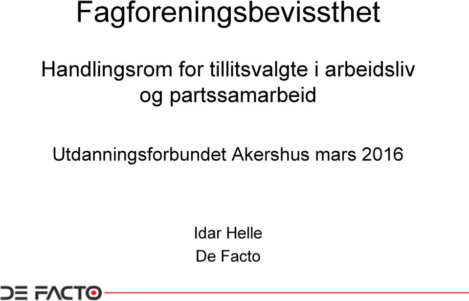 partssamarbeid Utdanningsforbundet