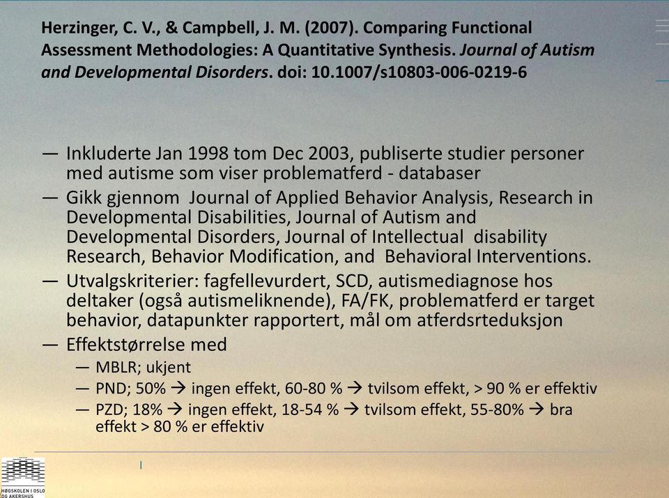 Developmental Disabilities, Journal of Autism and Developmental Disorders, Journal of Intellectual disability Research, Behavior Modification, and Behavioral Interventions.