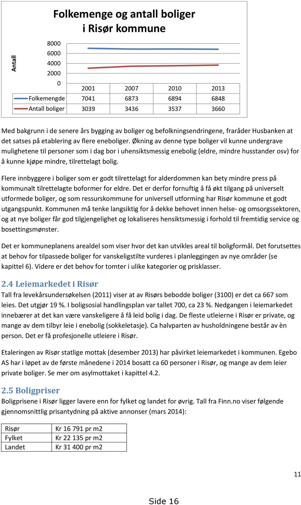 Økning av denne type boliger vil kunne undergrave mulighetene til personer som i dag bor i uhensiktsmessig enebolig (eldre, mindre husstander osv) for å kunne kjøpe mindre, tilrettelagt bolig.