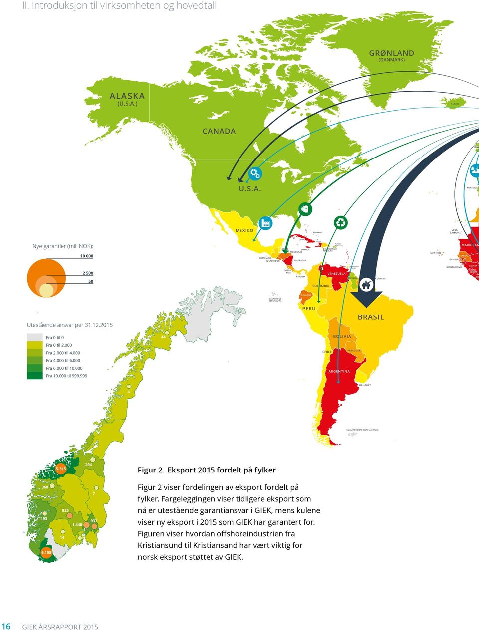 315 PANAMA GUINEA SIERRA LEONE VENEZUELA SURINAM FRANSK GUYANA GUYANA COLOMBIA LIBER 44 ECUADOR GALAPAGOS (ECUADOR) 368 7 Utestående ansvar per 31.12.