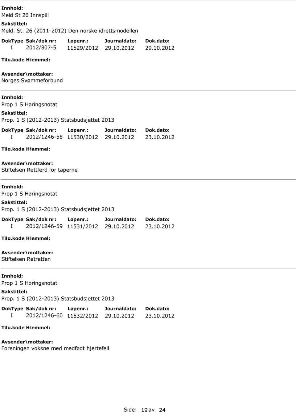 26 (2011-2012) Den norske idrettsmodellen 2012/807-5 11529/2012 Norges