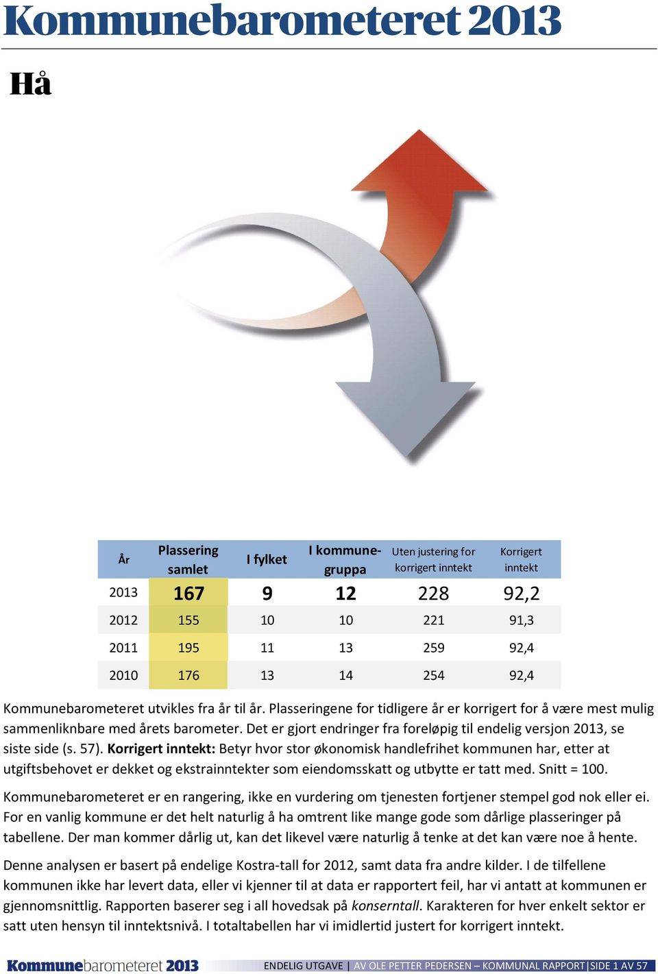 Det er gjort endringer fra foreløpig til endelig versjon 2013, se siste side (s. 57).