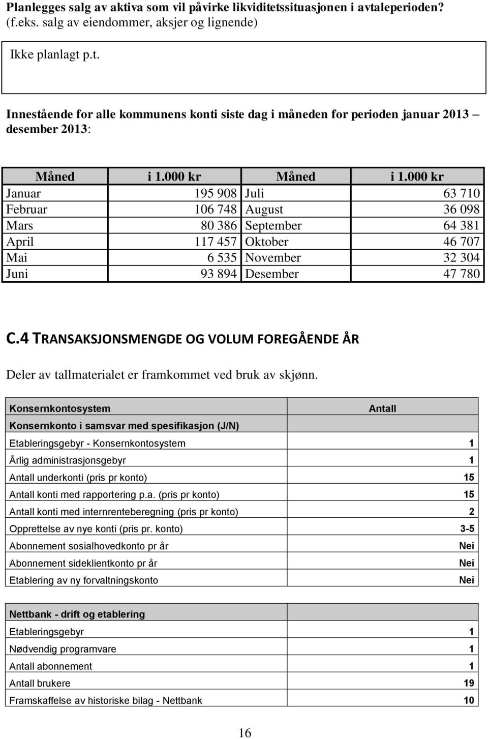 4 TRANSAKSJONSMENGDE OG VOLUM FOREGÅENDE ÅR Deler av tallmaterialet er framkommet ved bruk av skjønn.