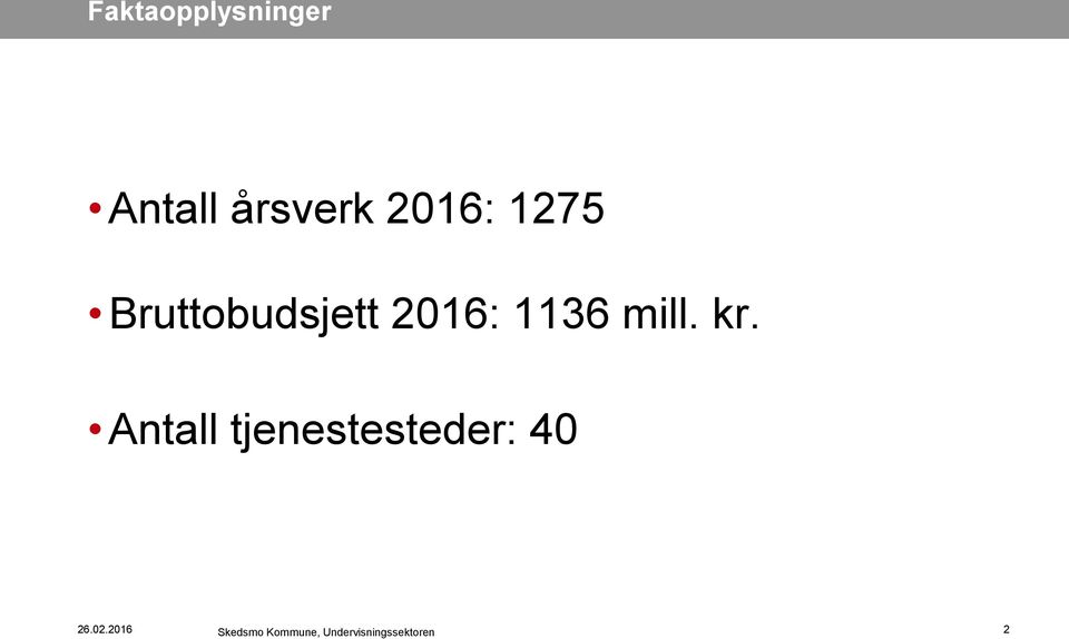 Antall tjenestesteder: 40 26.02.