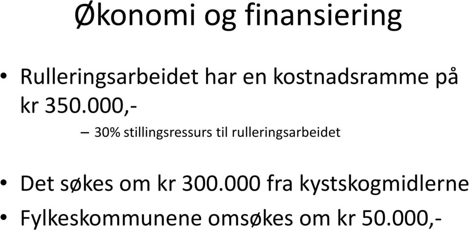 000,- 30% stillingsressurs til rulleringsarbeidet