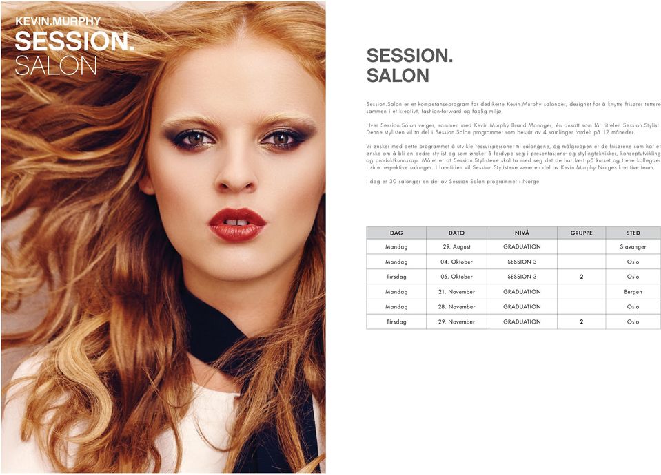 Salon programmet som består av 4 samlinger fordelt på 12 måneder.