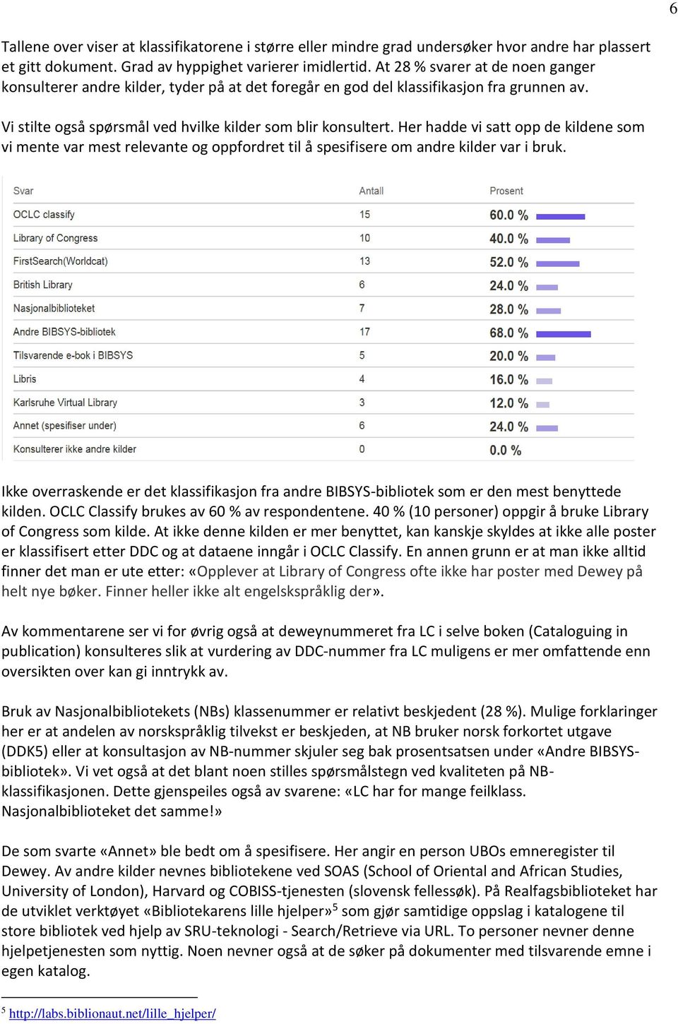 Her hadde vi satt opp de kildene som vi mente var mest relevante og oppfordret til å spesifisere om andre kilder var i bruk.