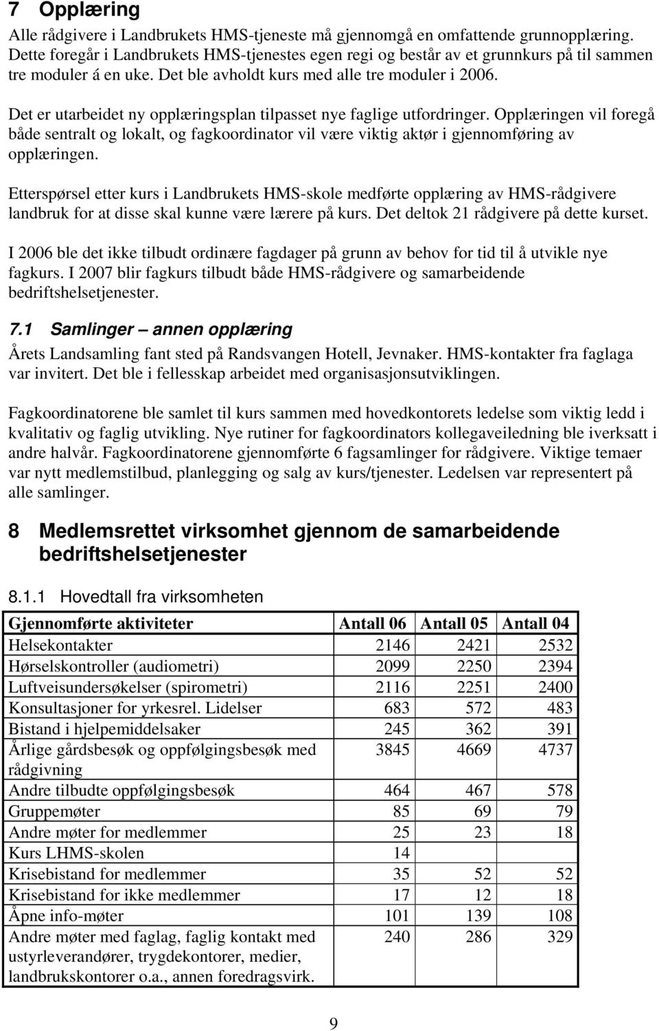 Det er utarbeidet ny opplæringsplan tilpasset nye faglige utfordringer. Opplæringen vil foregå både sentralt og lokalt, og fagkoordinator vil være viktig aktør i gjennomføring av opplæringen.