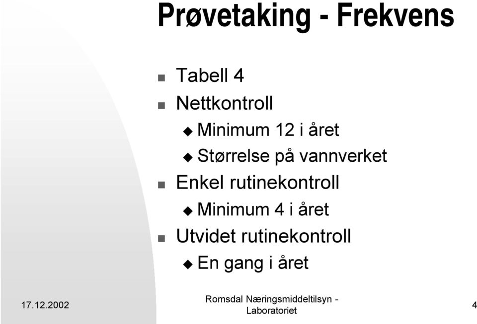 på vannverket Enkel rutinekontroll