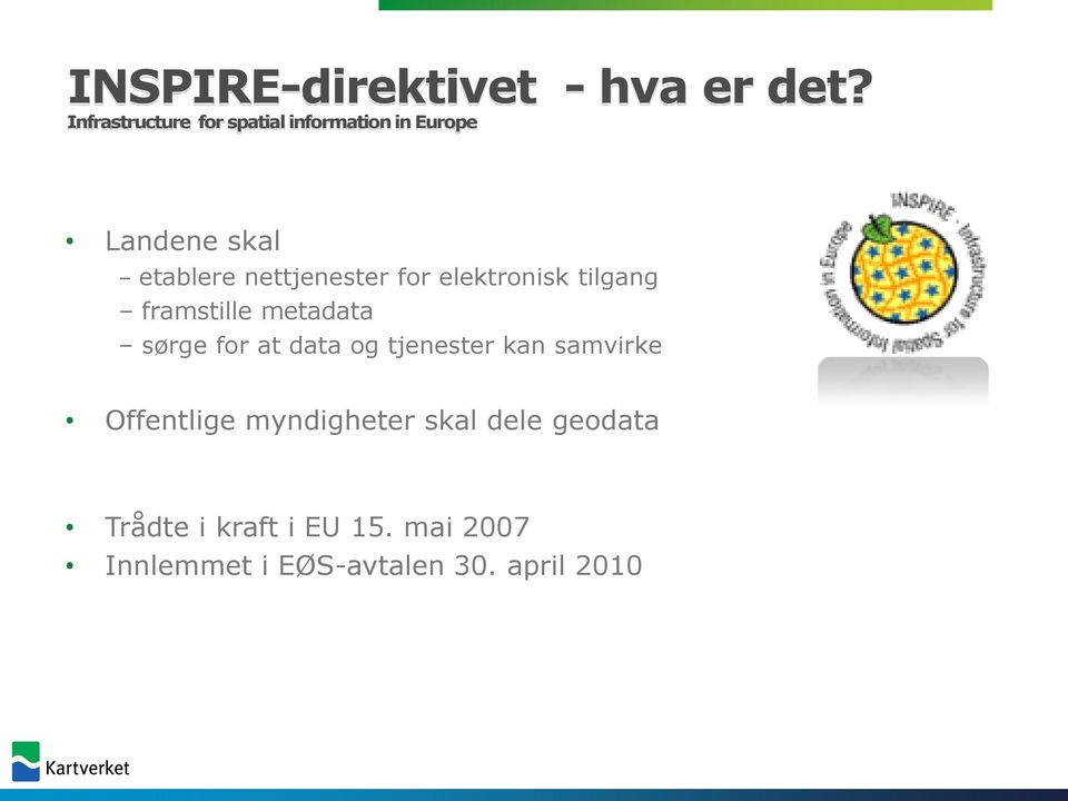 nettjenester for elektronisk tilgang framstille metadata sørge for at data og