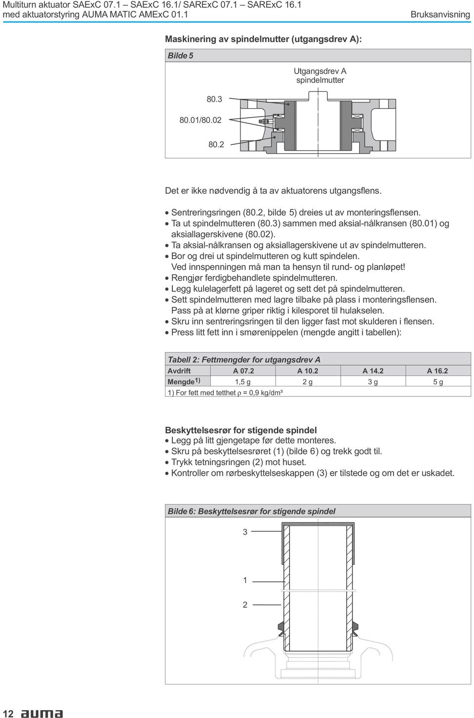 01) og aksiallagerskivene (80.02). Ta aksial-nålkransen og aksiallagerskivene ut av spindelmutteren. Bor og drei ut spindelmutteren og kutt spindelen.