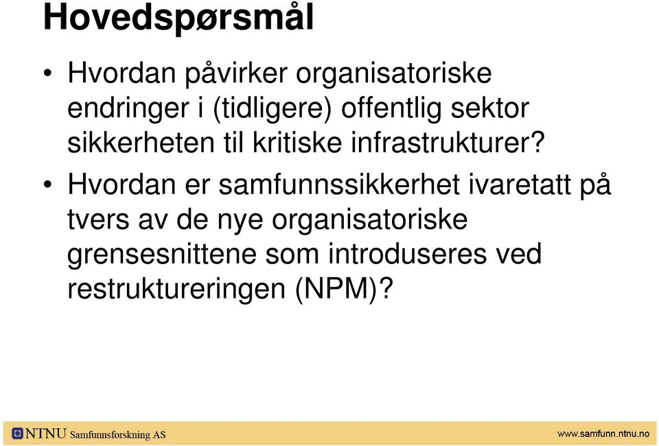 infrastrukturer?