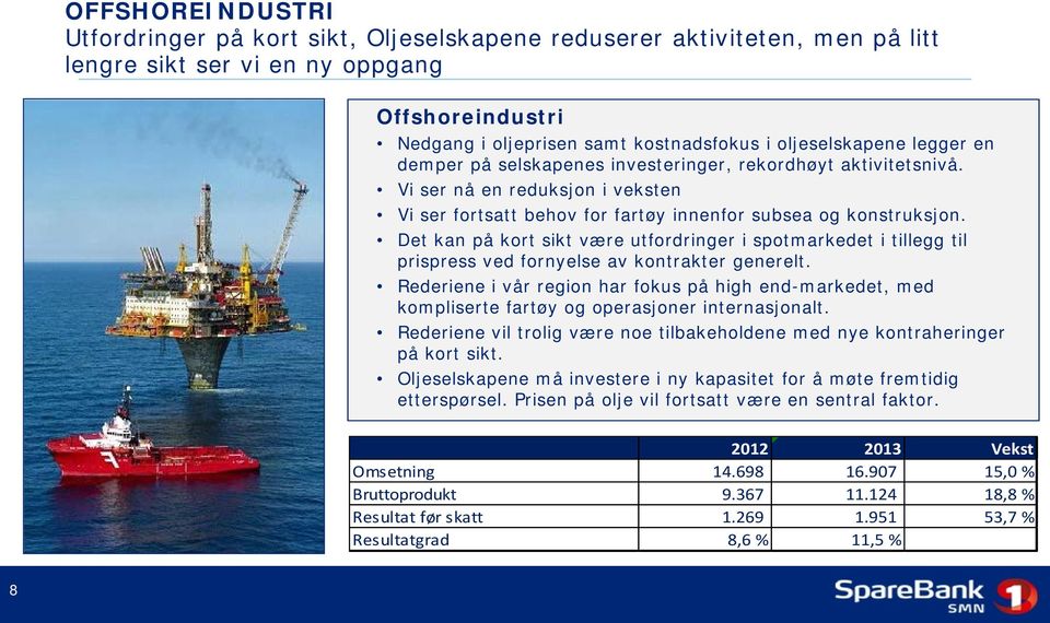 Det kan på kort sikt være utfordringer i spotmarkedet i tillegg til prispress ved fornyelse av kontrakter generelt.