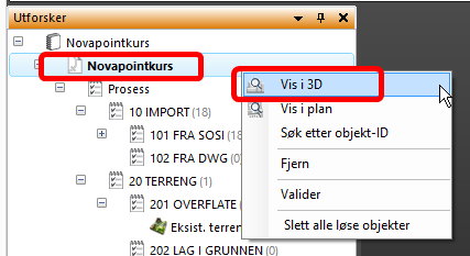 Øving 5 - Se på data i 3D Du kan nå se på terrengoverflaten i 3D for å sjekke om det