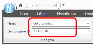 Øving 13 - Start opp AutoCAD og tegn kartgrunnlag I denne øvingen skal vi starte opp AutoCAD fra Novapoint Basis og tegne opp kartgrunnlaget og lagre det som en AutoCAD tegning. 1. For å starte opp AutoCAD fra Novapoint Basis pek på pilen helt nederst til høyre i dialogen slik som vist nedenfor: Peker du på pilen ved siden av får du opp en meny med innstillingsvalg.