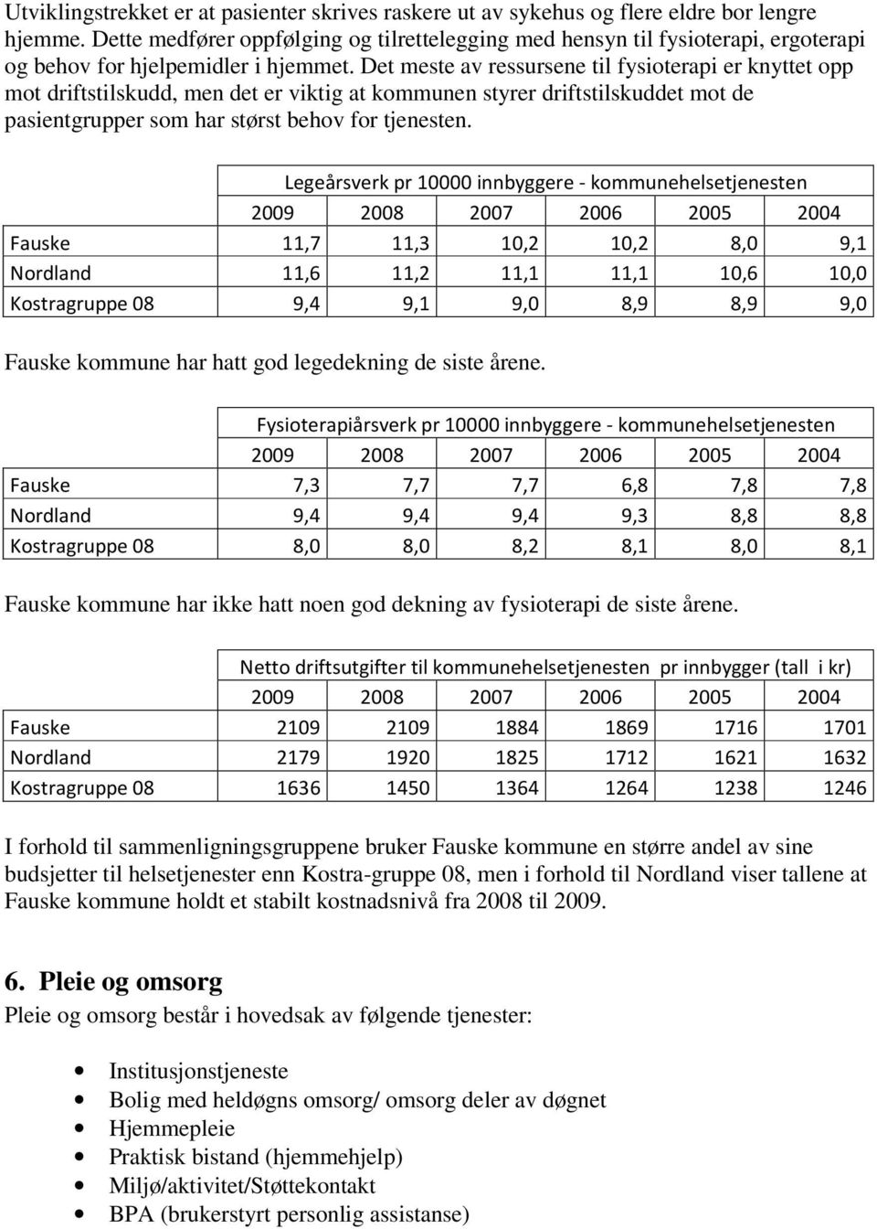 Det meste av ressursene til fysioterapi er knyttet opp mot driftstilskudd, men det er viktig at kommunen styrer driftstilskuddet mot de pasientgrupper som har størst behov for tjenesten.