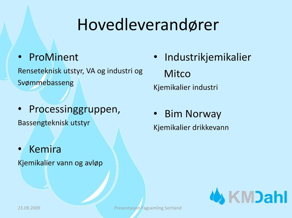 Bassengteknisk utstyr Industrikjemikalier Mitco