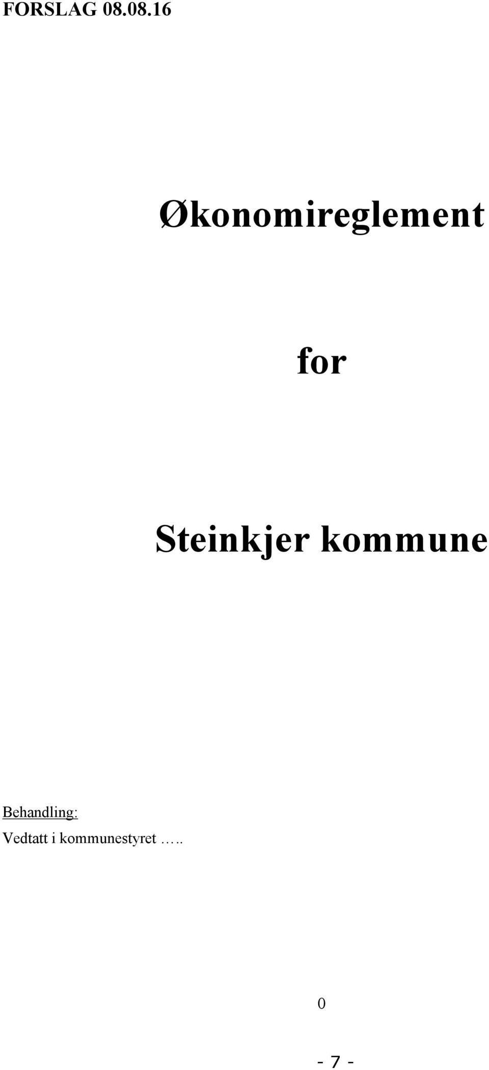 for Steinkjer kommune