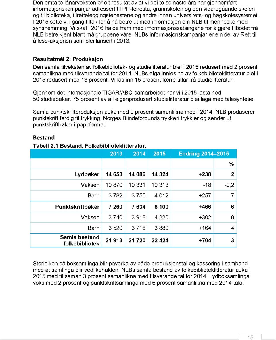 Vi skal i 2016 halde fram med informasjonssatsingane for å gjere tilbodet frå NLB betre kjent blant målgruppene våre.