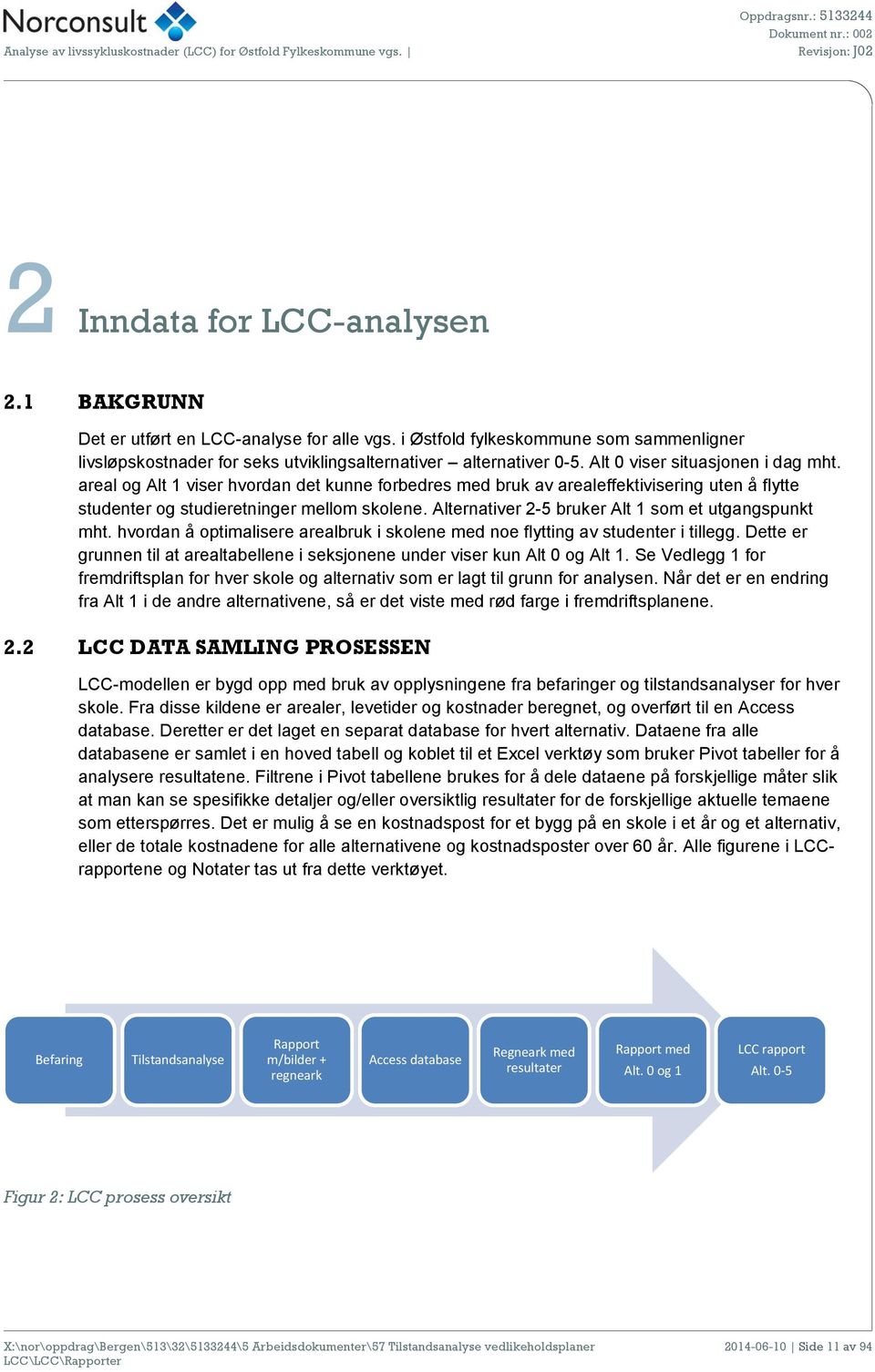 Alternativer 2-5 bruker Alt 1 som et utgangspunkt mht. hvordan å optimalisere arealbruk i skolene med noe flytting av studenter i tillegg.