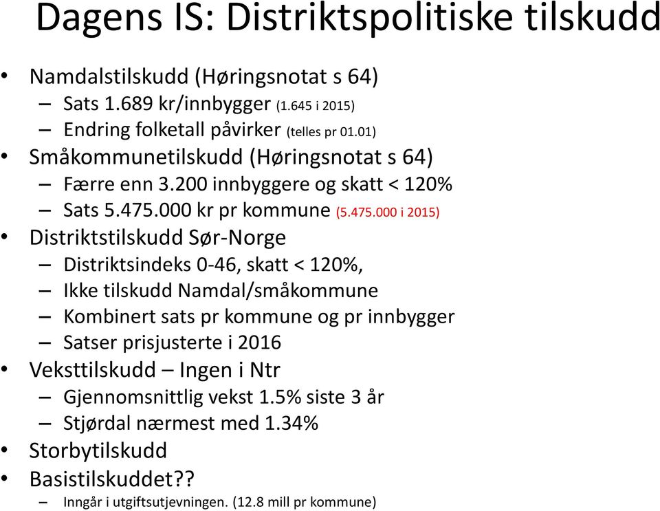 000 kr pr kommune (5.475.