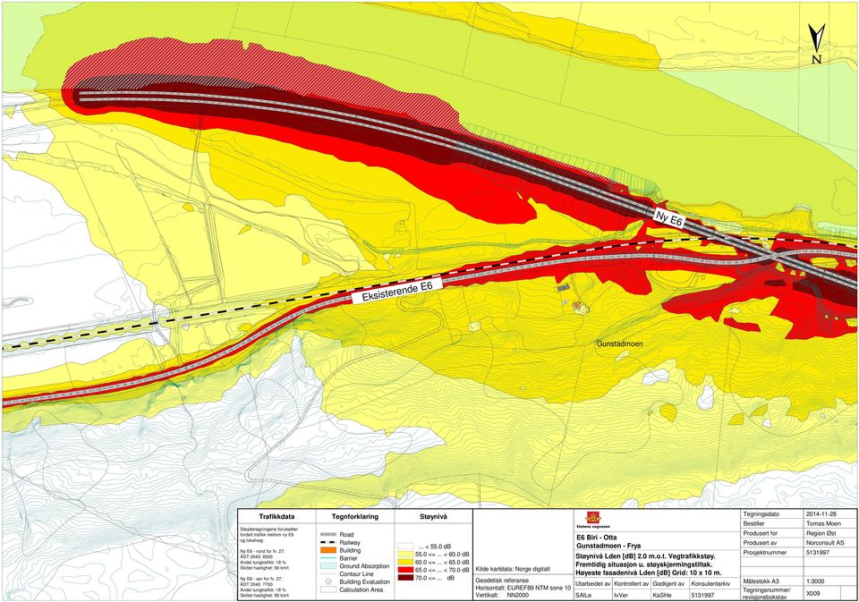 0 db Lden [db] 2.0 m.o.t. Vegtrafikkstøy.