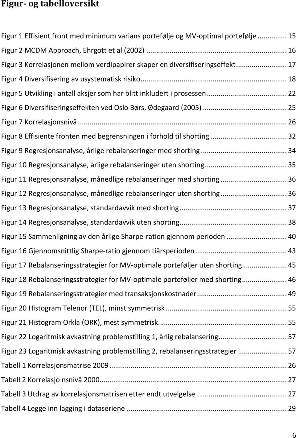 .. 18 Figur 5 Utvikling i antall aksjer som har blitt inkludert i prosessen... 22 Figur 6 Diversifiseringseffekten ved Oslo Børs, Ødegaard (2005)... 25 Figur 7 Korrelasjonsnivå.