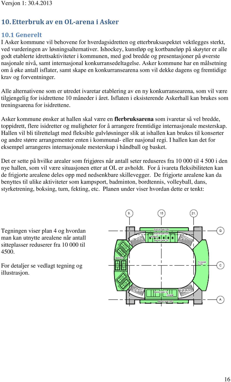 Asker kommune har en målsetning om å øke antall isflater, samt skape en konkurransearena som vil dekke dagens og fremtidige krav og forventninger.