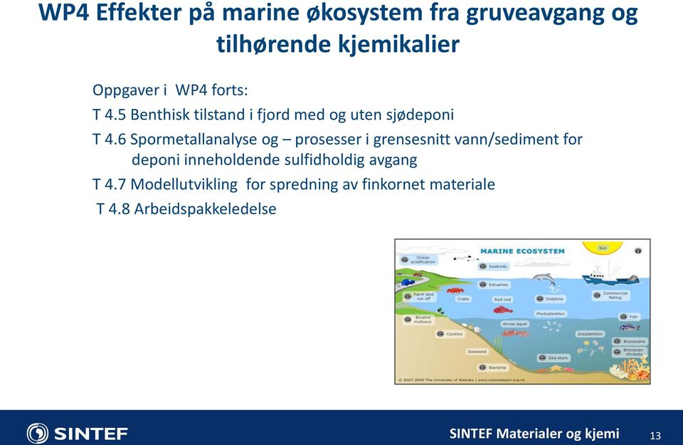 6 Spormetallanalyse og prosesser i grensesnitt vann/sediment for deponi inneholdende