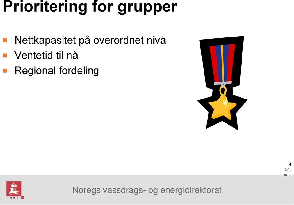 overordnet nivå Ventetid