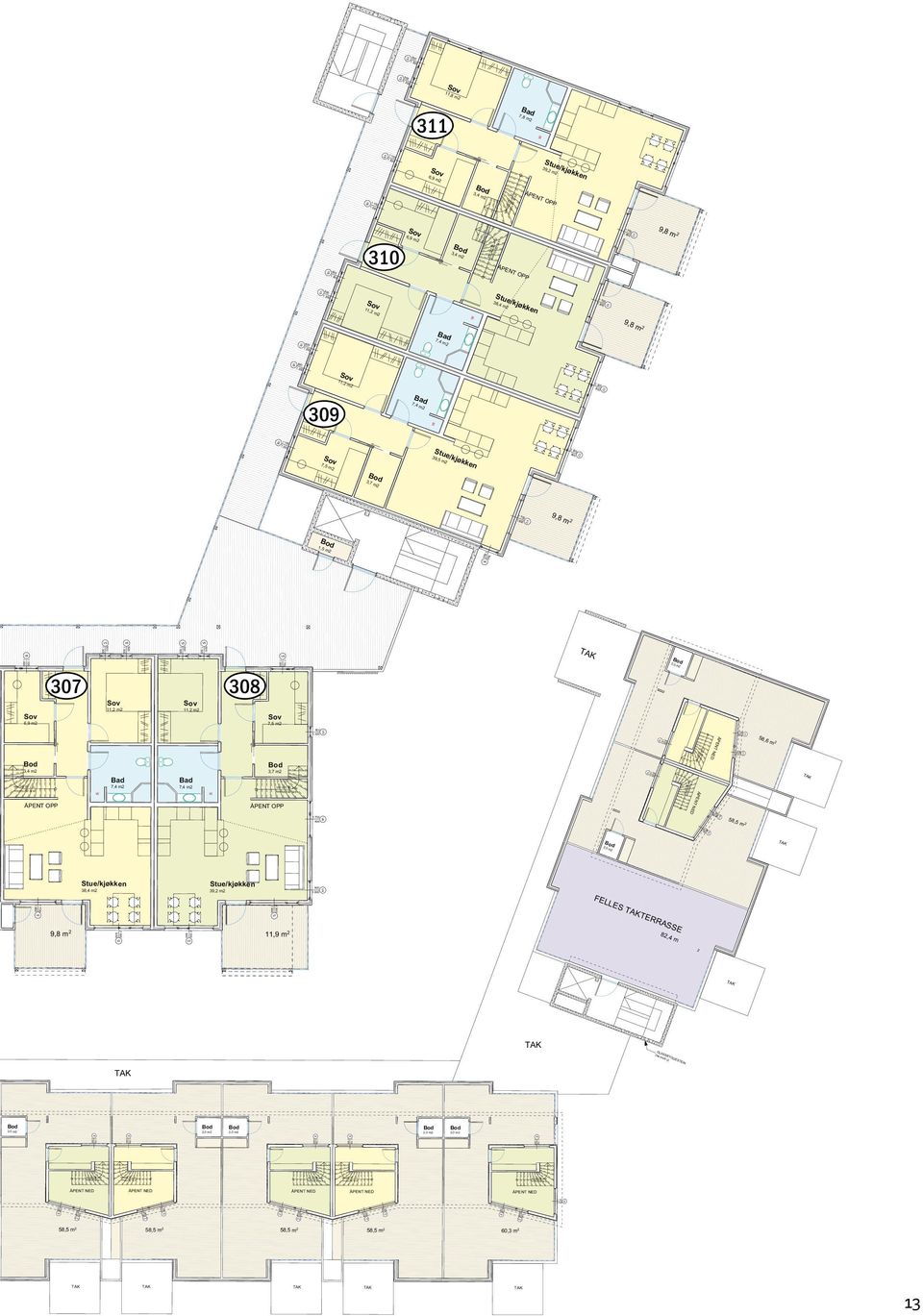 kvm 86,1 kvm 7,5 m2 3,7 m2 ÅPENT OPP ÅPENT OPP 193 mm ÅPENT NED 14 R.