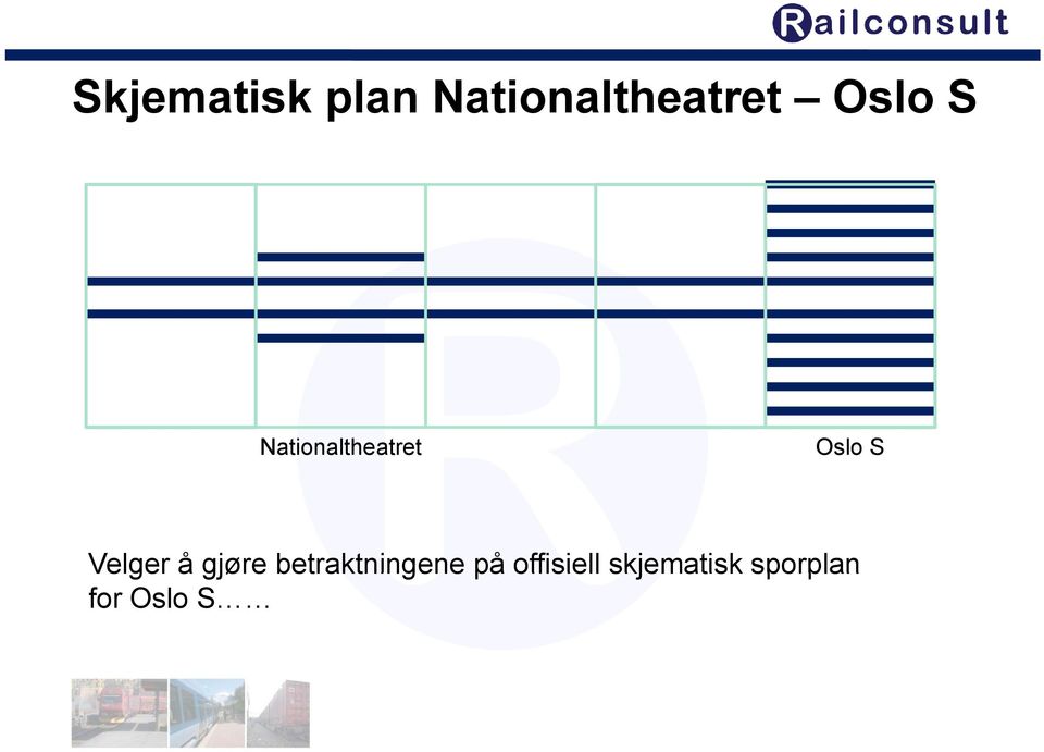 betraktningene på offisiell skjematisk sporplan