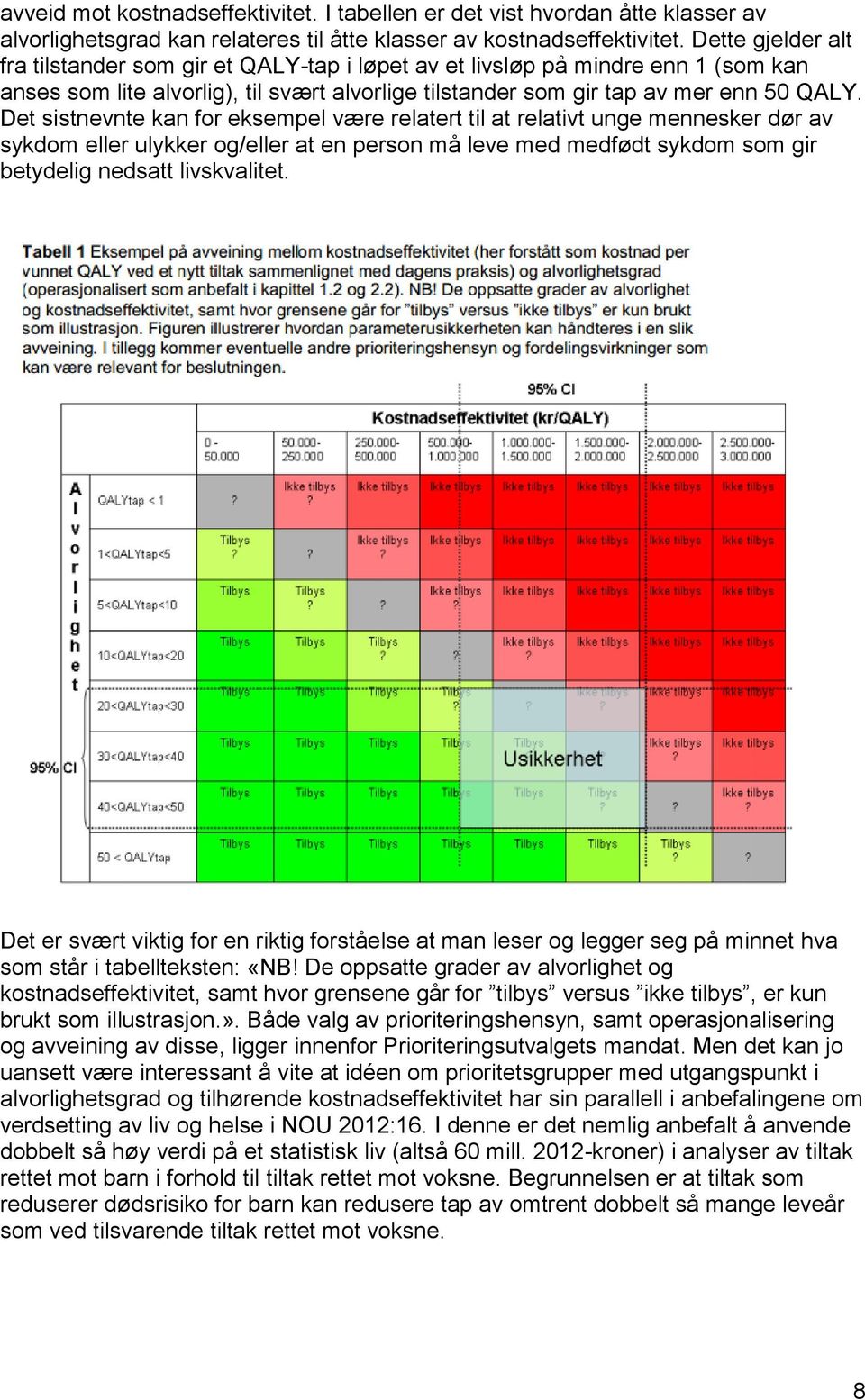 Det sistnevnte kan for eksempel være relatert til at relativt unge mennesker dør av sykdom eller ulykker og/eller at en person må leve med medfødt sykdom som gir betydelig nedsatt livskvalitet.