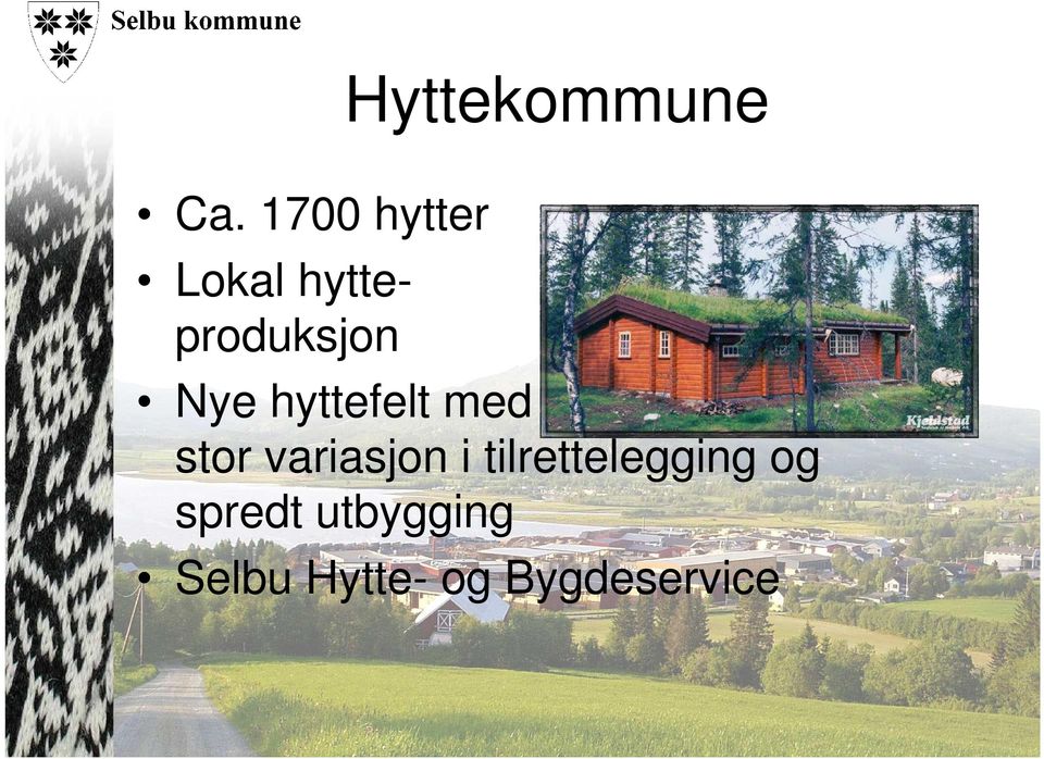 hyttefelt med stor variasjon i