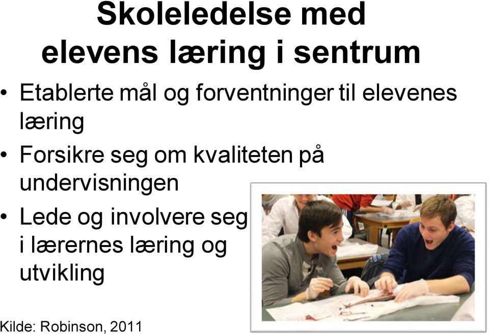 seg om kvaliteten på undervisningen Lede og