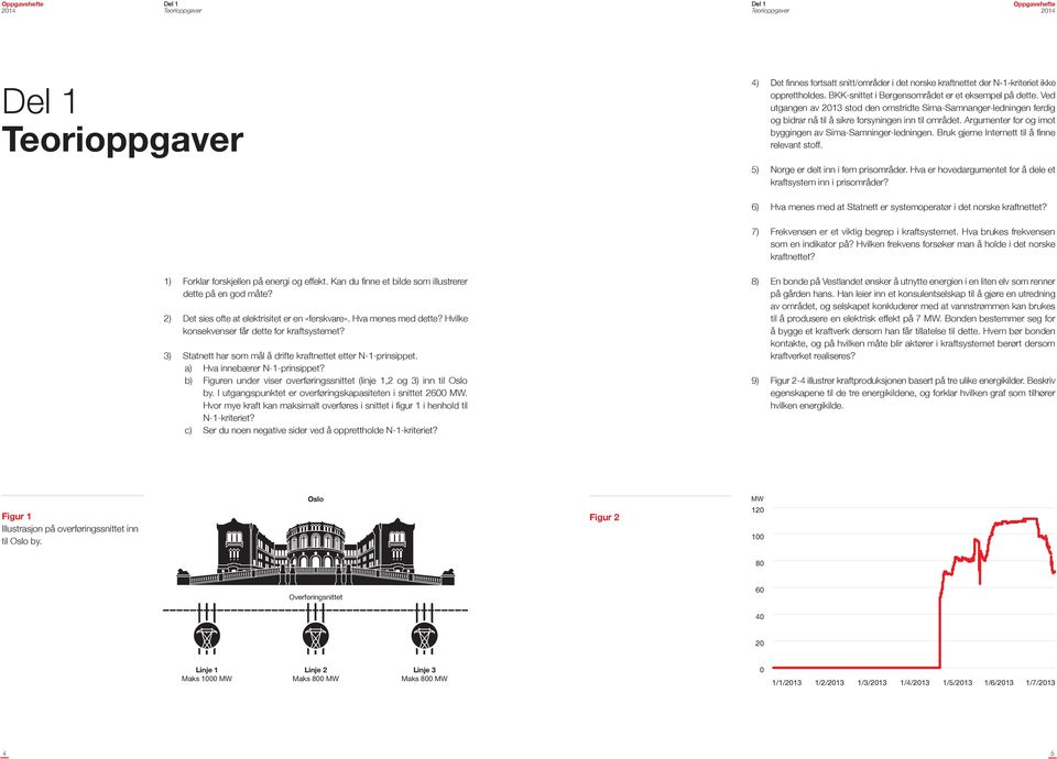 Bruk gjerne Internett til å finne relevant stoff. 5) Norge er delt inn i fem prisområder. Hva er hovedargumentet for å dele et kraftsystem inn i prisområder?