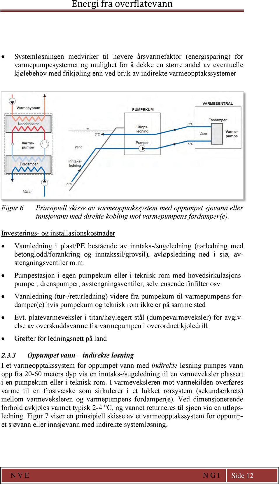 Investerings- og installasjonskostnader Vannledning i plast/pe bestående av inntaks-/sugeledning (rørledning med betonglodd/forankring og inntakssil/grovsil), avløpsledning ned i sjø,