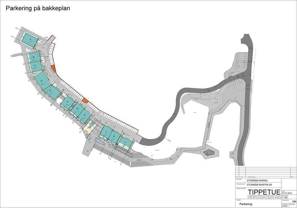 00 mh+,00 C M KULTURMINNE +, L= 000 Ls= 0 000 SYKKEL- PARKERING () R =, m mh+,0 Nedkjørsel parkeringskjeller SYKKEL- PARKERING () Lekelandskap GJESTEPARKERING 000 NY AVKJØRSEL +, +, Rampe - -