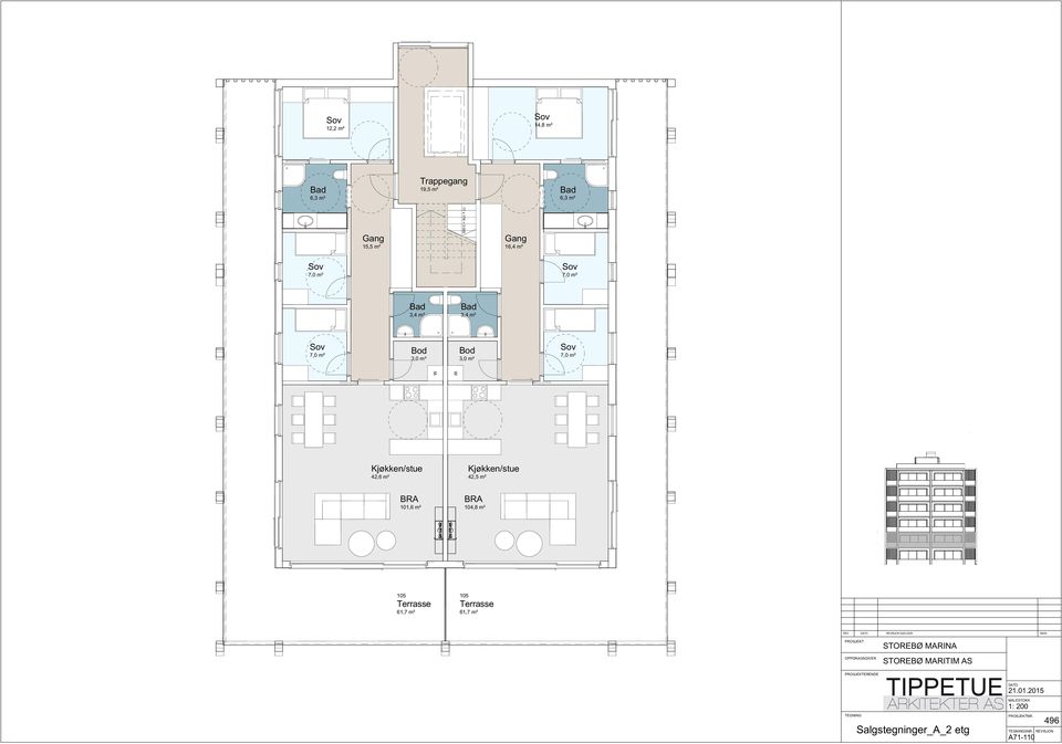 Kjøkken/stue, m², m², m², m², m²