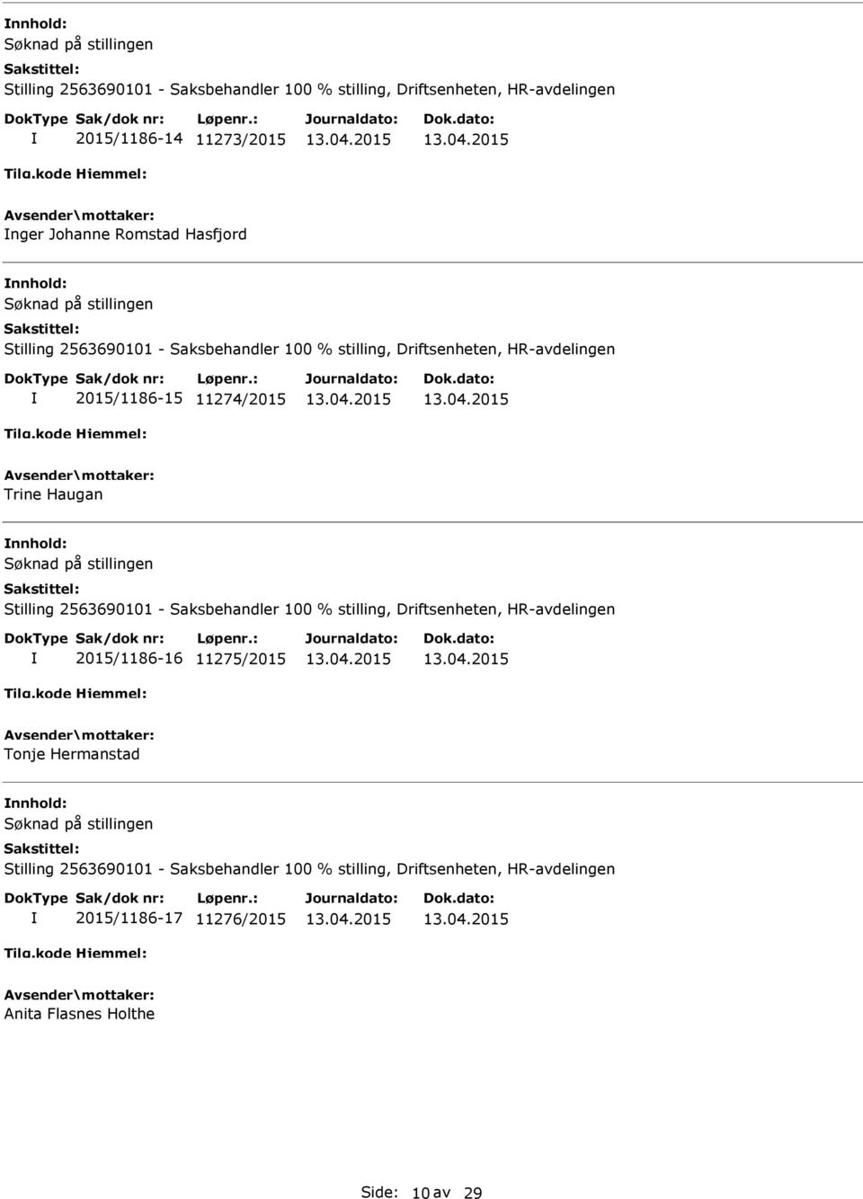 2015/1186-16 11275/2015 Tonje Hermanstad