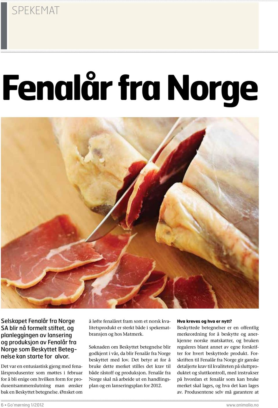 Ønsket om å løfte fenalåret fram som et norsk kvalitetsprodukt er sterkt både i spekematbransjen og hos Matmerk.