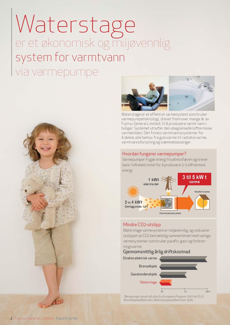 Det finnes varmtvannssystemer for å dekke alle behov, fra gulvvarme til radiatorvarme, varmtvannsforsyning og svømmebassenger. Hvordan fungerer varmepumper?