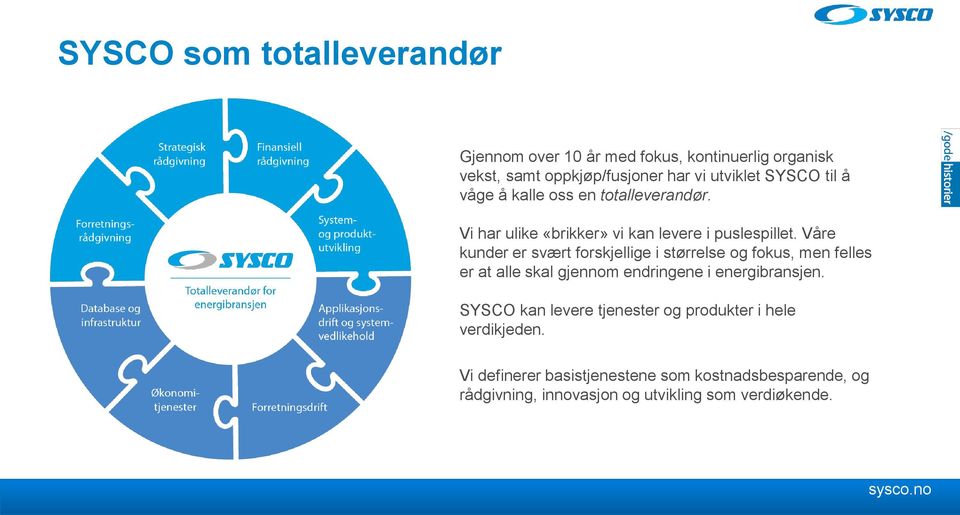 Våre kunder er svært forskjellige i størrelse og fokus, men felles er at alle skal gjennom endringene i energibransjen.