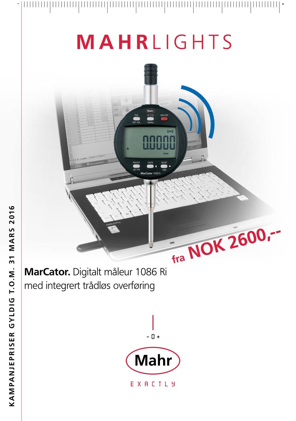 Digitalt måleur 1086 Ri med